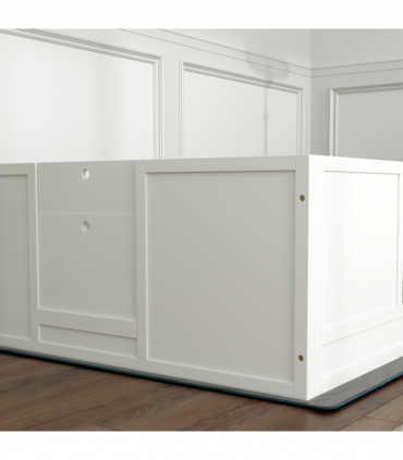 PawHut Dog Whelping Box with Whelping Pad, Adjustable Entrance, 124 x 120cm