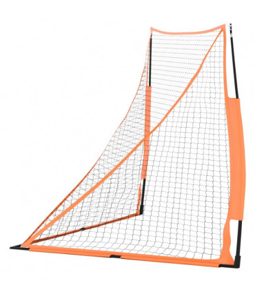 vidaXL Portable Baseball Net Orange&Black 183x182x183cm Steel&Polyester