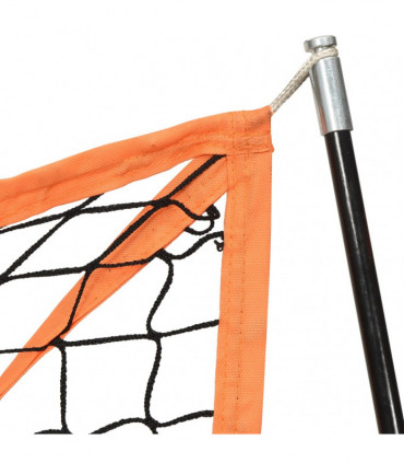 vidaXL Portable Baseball Net Orange&Black 183x182x183cm Steel&Polyester