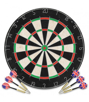 Professional Dart Set with Dartboard Sisal Steel