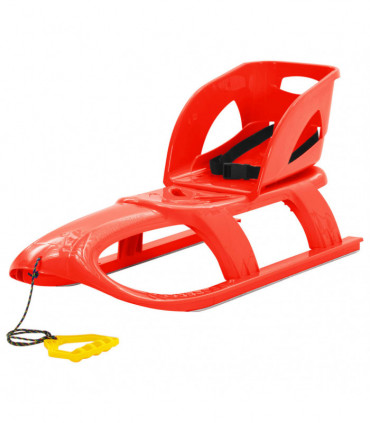 Sledge with Seat Red 102.5x40x23 cm Polypropylene