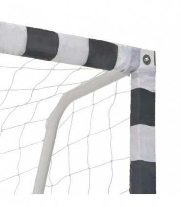 Soccer Goal 300x200x90 cm Metal Black and White