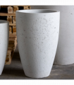 Vessara | White Mist – 55cm Extra Large Tall Concrete Planter – 32L Vase-Style Plant Pot