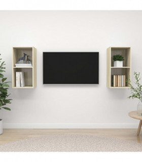 Wall-mounted TV Cabinets 2 pcs Sonoma Oak Engineered Wood