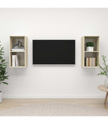 Wall-mounted TV Cabinets 2 pcs Sonoma Oak Engineered Wood