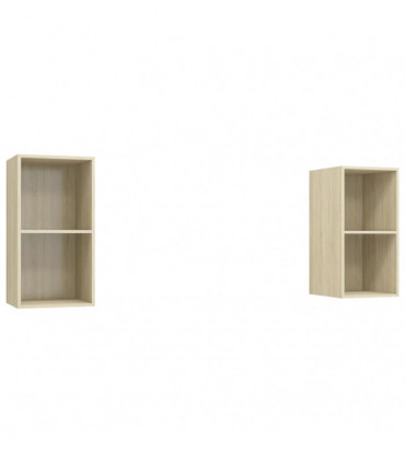 Wall-mounted TV Cabinets 2 pcs Sonoma Oak Engineered Wood