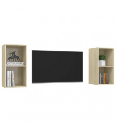 Wall-mounted TV Cabinets 2 pcs Sonoma Oak Engineered Wood
