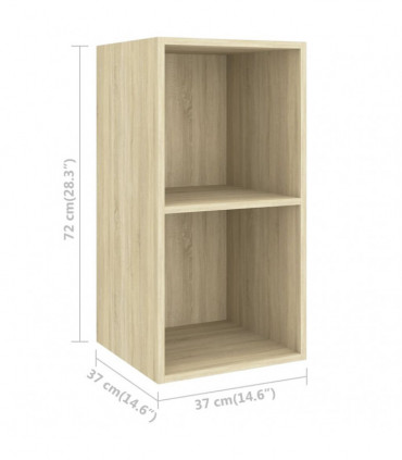 Wall-mounted TV Cabinets 2 pcs Sonoma Oak Engineered Wood