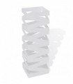 White Square Umbrella Stand Storage Holder Walking Stick Steel 48.5 cm