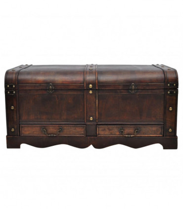 Wooden Treasure Chest Large Brown