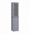 kleankin Storage Cabinet Organizer Tower with Shelves & Drawer, Grey
