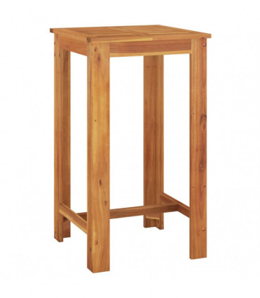 vidaXL 5 Piece Garden Bar Set Grey Solid Wood Acacia and Poly Rattan