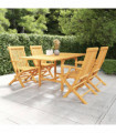 vidaXL 5 Piece Garden Dining Set Solid Teak Wood