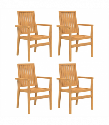 vidaXL 5 Piece Garden Dining Set Solid Wood Teak