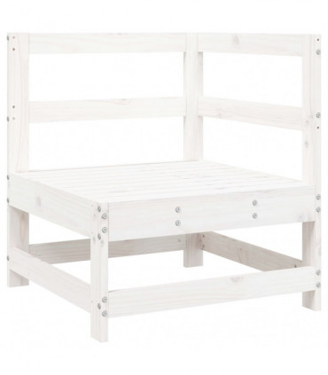 vidaXL 5 Piece Garden Sofa Set White Solid Wood Pine