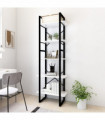 vidaXL 5-Tier Book Cabinet White 60x30x175 cm Engineered Wood