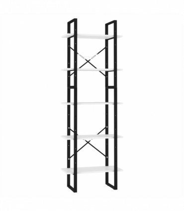 vidaXL 5-Tier Book Cabinet White 60x30x175 cm Engineered Wood