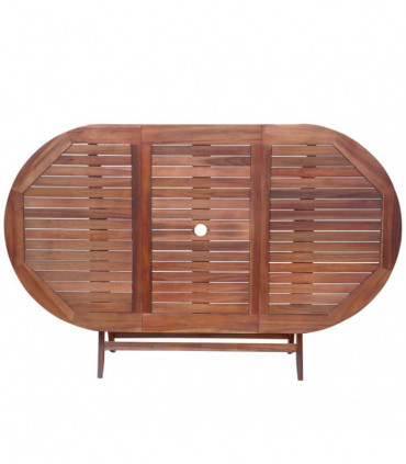 vidaXL 9 Piece Outdoor Dining Set with Cushions Solid Acacia Wood