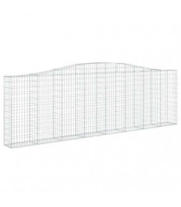 vidaXL Arched Gabion Baskets 3 pcs 400x30x120/140 cm Galvanised Iron