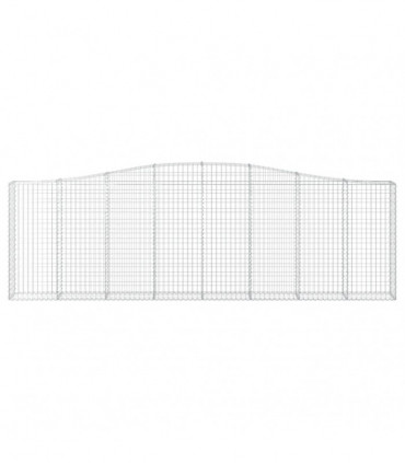 vidaXL Arched Gabion Baskets 3 pcs 400x30x120/140 cm Galvanised Iron