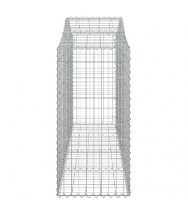 vidaXL Arched Gabion Baskets 6 pcs 200x50x120/140 cm Galvanised Iron