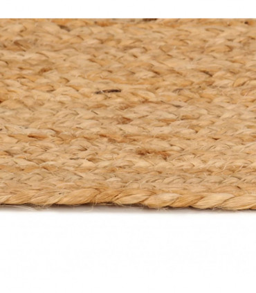 vidaXL Area Rug Braided Jute 210 cm Round