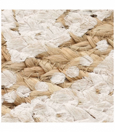 vidaXL Area Rug Braided Jute Printed 240 cm Round