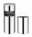 vidaXL Ashtray Dustbin Hotel 30 L Stainless Steel
