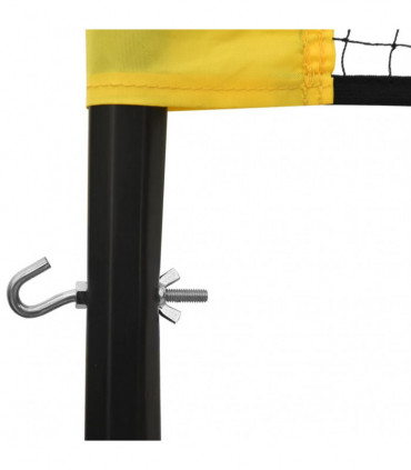 vidaXL Badminton Net Yellow and Black 600x155 cm PE Fabric
