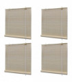 vidaXL Bamboo Roller Blinds 4 pcs 120x160 cm Natural