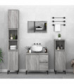 vidaXL Bathroom Cabinet Grey Sonoma 65x33x60 cm Engineered Wood