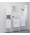 vidaXL Bathroom Furniture Set White Engineered Wood