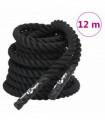vidaXL Battle Rope Black 12 m 9 kg Polyester