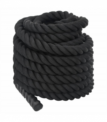 vidaXL Battle Rope Black 12 m 9 kg Polyester