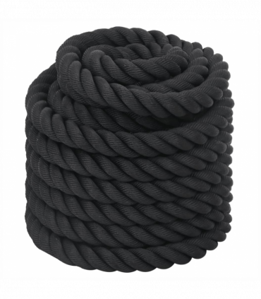 vidaXL Battle Rope Black 15 m 11 kg Polyester