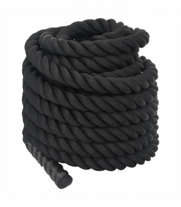vidaXL Battle Rope Black 15 m 11 kg Polyester