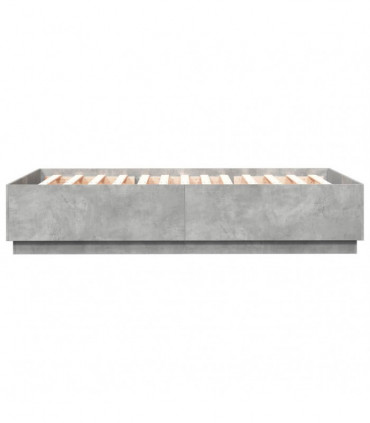 vidaXL Bed Frame Concrete Grey 150x200 cm King Size Engineered Wood