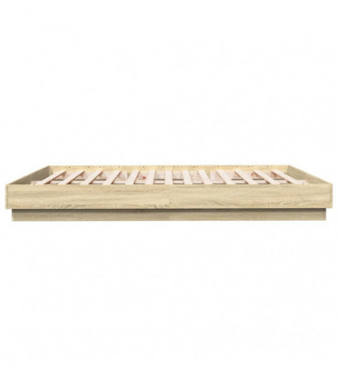 vidaXL Bed Frame Sonoma Oak 180x200 cm Super King Engineered Wood
