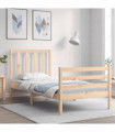vidaXL Bed Frame with Headboard Small Single Solid Wood