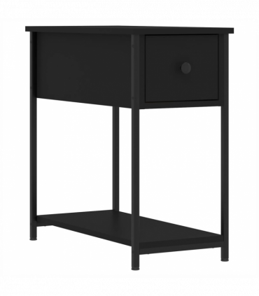 vidaXL Bedside Cabinet Black 30x60x60 cm Engineered Wood