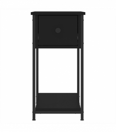 vidaXL Bedside Cabinet Black 30x60x60 cm Engineered Wood