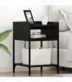 vidaXL Bedside Cabinet Black oak 40 x 40 x 61 cm Engineered wood