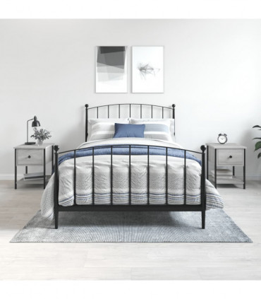 vidaXL Bedside Tables 2 pcs Grey Sonoma 34x35.5x45 cm Engineered Wood