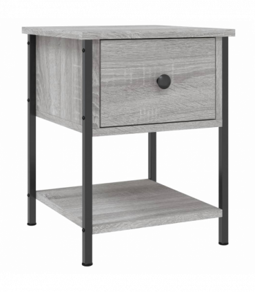 vidaXL Bedside Tables 2 pcs Grey Sonoma 34x35.5x45 cm Engineered Wood