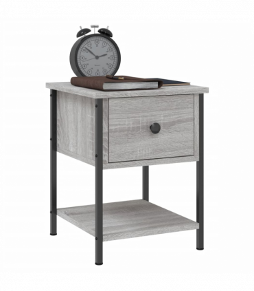 vidaXL Bedside Tables 2 pcs Grey Sonoma 34x35.5x45 cm Engineered Wood