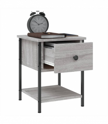 vidaXL Bedside Tables 2 pcs Grey Sonoma 34x35.5x45 cm Engineered Wood