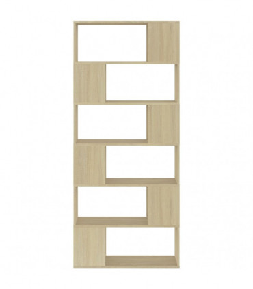 vidaXL Book Cabinet Room Divider Sonoma Oak 80x24x186 cm Engineered Wood