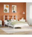 vidaXL Bookcase Bed without Mattress White 120x200 cm Solid Wood Pine