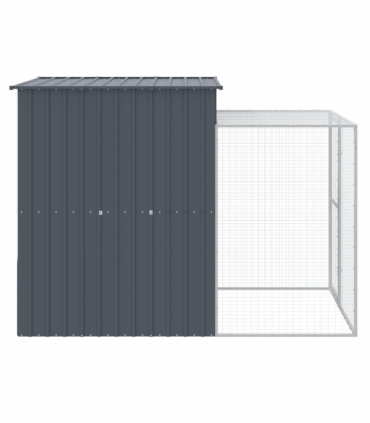 vidaXL Chicken Cage with Run Anthracite 165x251x181 cm Galvanised Steel