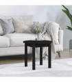 vidaXL Coffee Table Black Ø 45x40 cm Solid Wood Pine